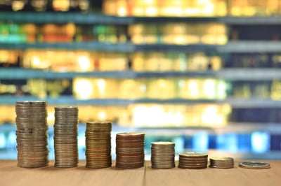 coins-trending-downward-depreciation-AS-183694071